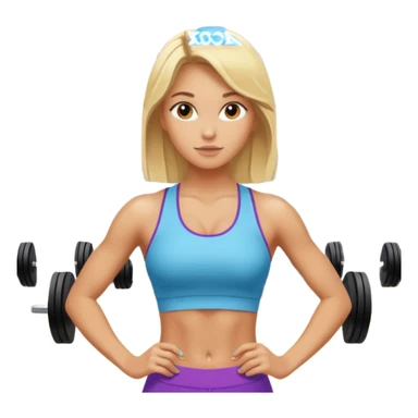 Blonde girl gym  sticker
