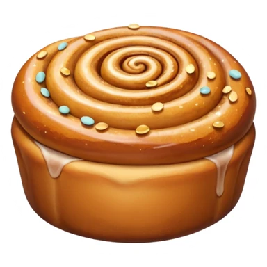 cinnemon bun with sugar pebbles on top sticker