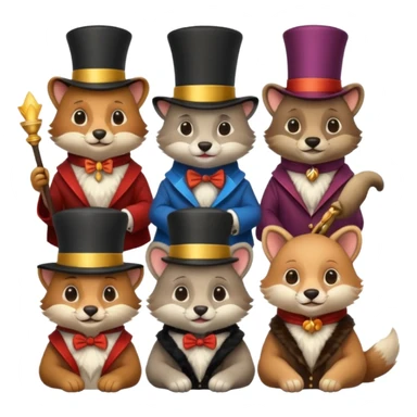 magician animals sticker