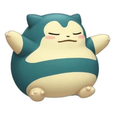 Snorlax falling asleep sticker