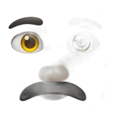 a guy with tattoos under his eyes that say "stay Away" sticker