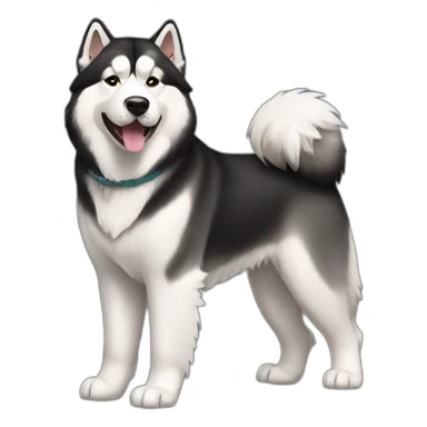 Dog alaskan malamute full-height sticker