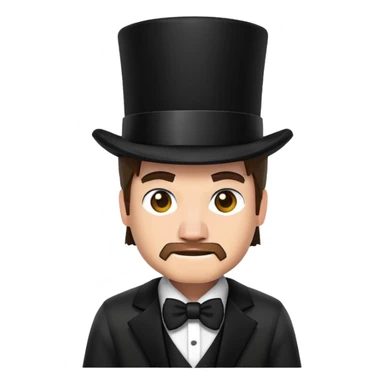 steve from minecraft with a top hat please sticker