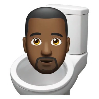 Kanye west skibidi toilet sticker