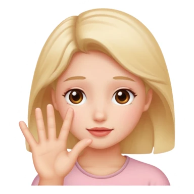 blushing with fingers sticker