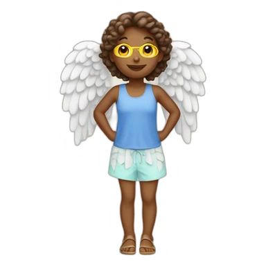 angel-on-holiday sticker