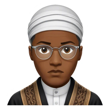 Malcom x wearing a kaffiya sticker