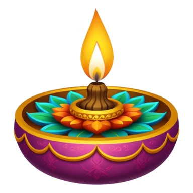 ornamented diwali sticker