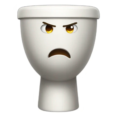 Angry toilet sticker