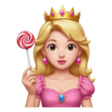 Princess peach with a lollipop sticker