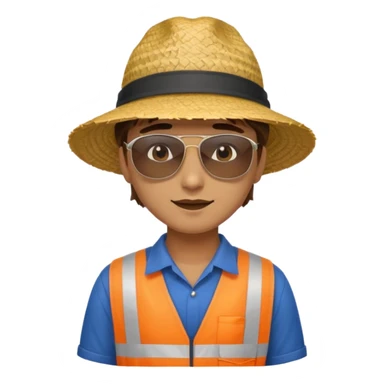 employee of a landscaping company sticker