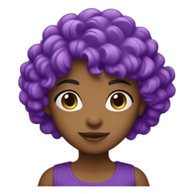 Dustin hair girl purple sticker