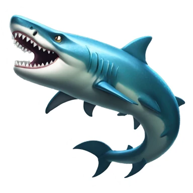 Full body edgy shiny shark-alligator sticker