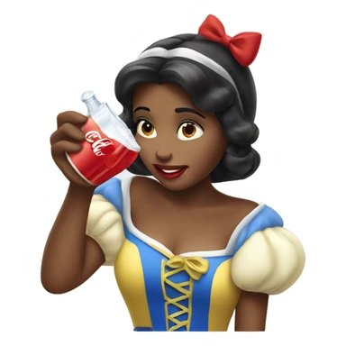Snow White drinking Coca Cola  sticker