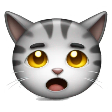 Sad cat crying one tear  sticker