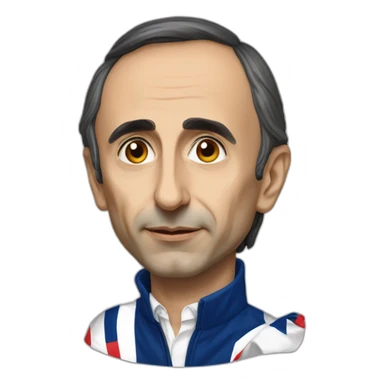 éric zemmour avec un drapeau français  sticker