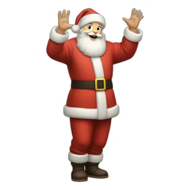 Full height Actively gesturing with hands pale skin Santa Claus sticker