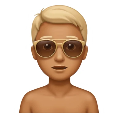 Someone listening to a speaker at the beach. sticker