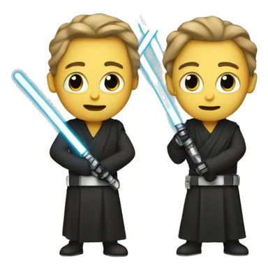two crossed lightsabers sticker