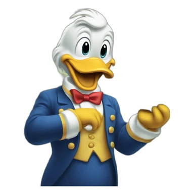 Donald Duck money spreading sticker