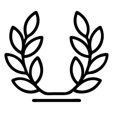 minimalist modern icon of a Greek god crown, silver, geometric shapes, clean lines sticker