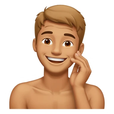 guy with hand across neck laughing  sticker