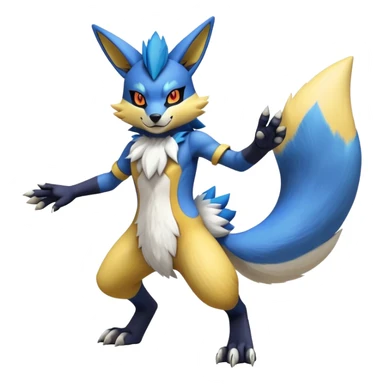 Lucario-Lombax-Renamon-hybrid (Full body) sticker