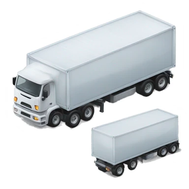 translucent with rounded corners container for truck sticker