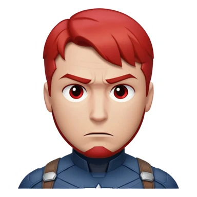 vision marvel red face  half body from captain america: civil war sticker