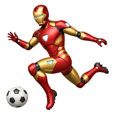 Iron man scoring a goal sticker