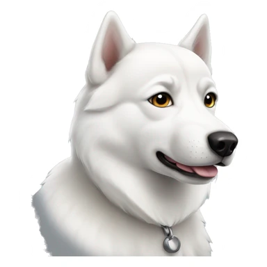 Dog white husky  sticker