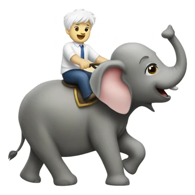 westie riding an elephant sticker