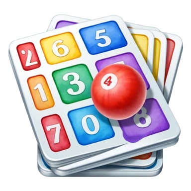 watercolor Lotto cards book sticker