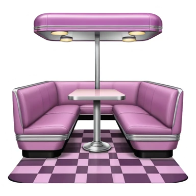 Mauve retro diner sticker