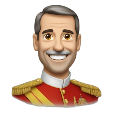 Felipe VI sonriendo mucho sticker
