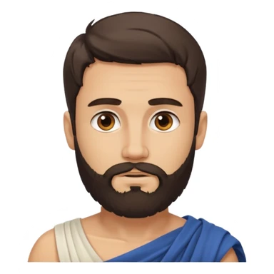 white ancient greek young man with beard sticker