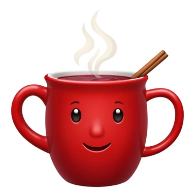 mulled wine emoji in red mug sticker