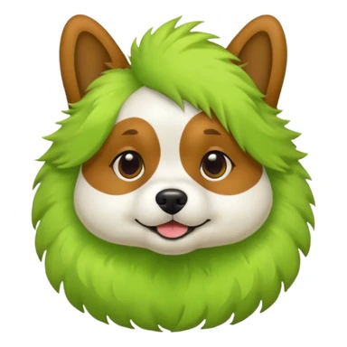 Green pistachio color fur dog sticker