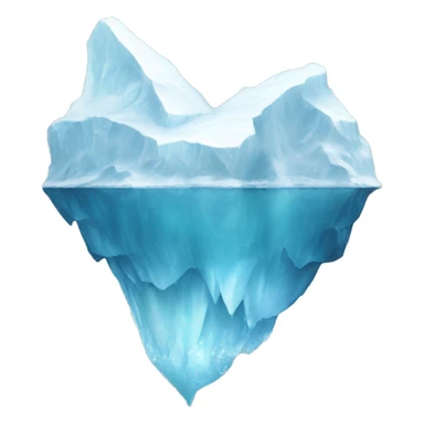 A realistic iceberg with shape of a heart sticker