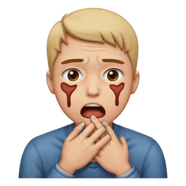 person choking themselves  sticker