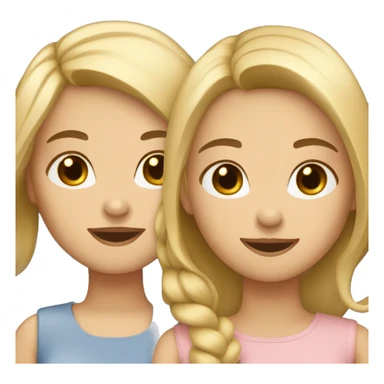 Three girls (one blonde and two brunettes ) They're friends. sticker