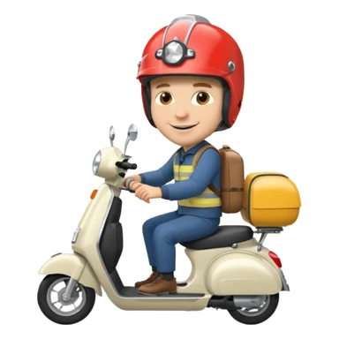 Emanuel Macron en scooter sticker