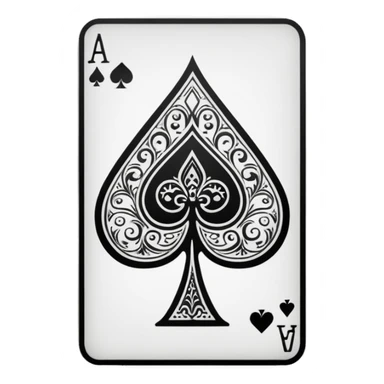 Ace of spades playing card sticker