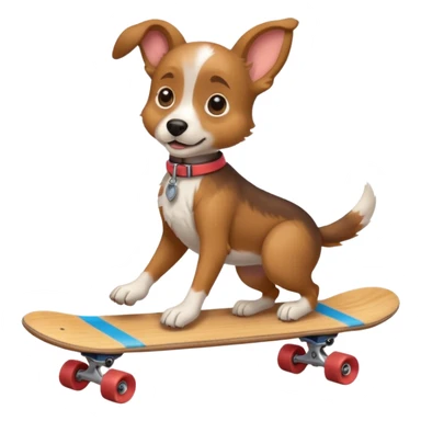 Dog on a skateboard  sticker