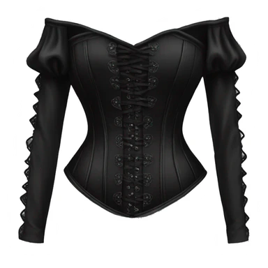 gothic black long sleeve corset sticker