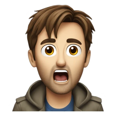 david tennant screaming sticker
