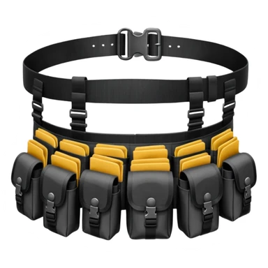 black military belt with pouches sticker