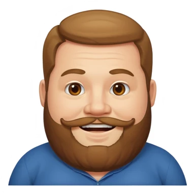 Fat Man with beard sticker