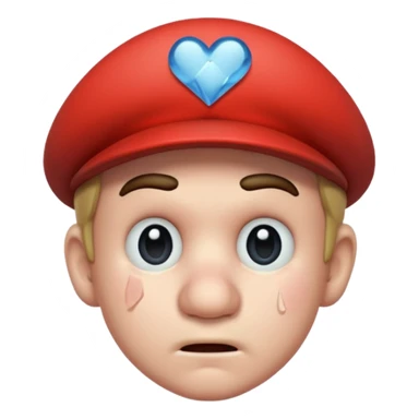 Mario bros con corazón roto sticker