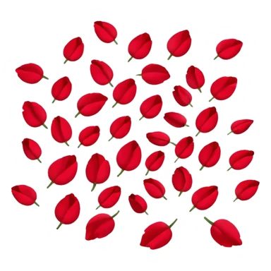 Rose petals falling from a rose sticker